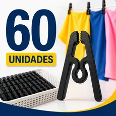 Prendedor de Roupa de Plástico Resistente | Kit 10 / 20 / 30 / 40 / 60