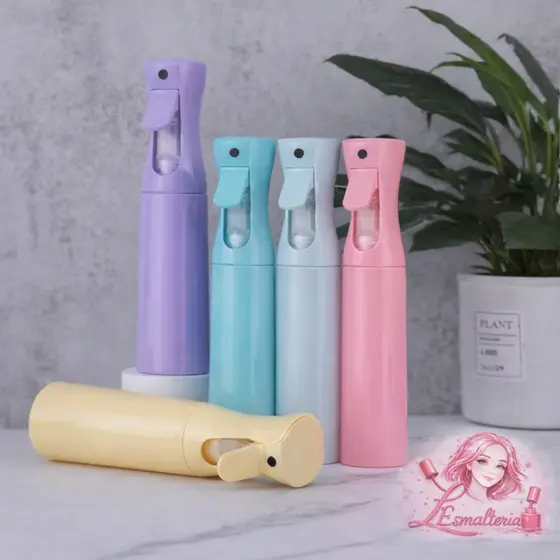 Kit Escova + Borrifador Spray Névoa Pulverizador 200 OU 150ml Barbeiro Cabelereiro Jato Contínuo Profissional para Salão