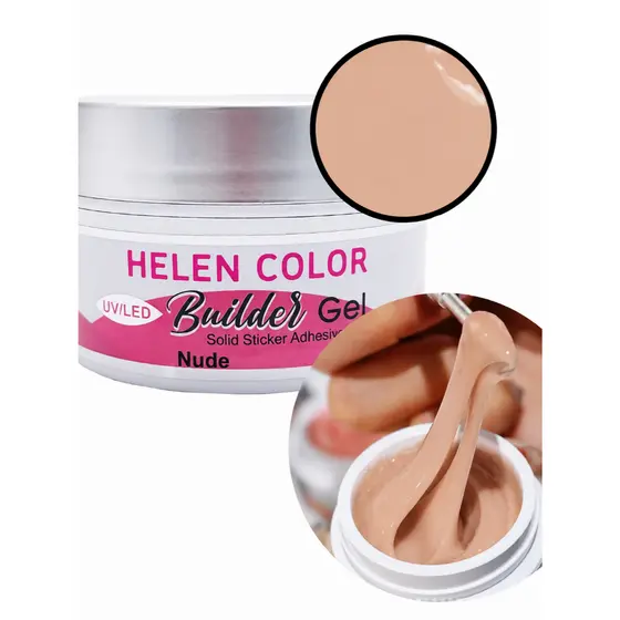 Gel Sólido Nude/Branco/Renda/Transparente15g Helen Color/DAFU/Alongamento Das Unhas decoração3d unha de cristal massinha