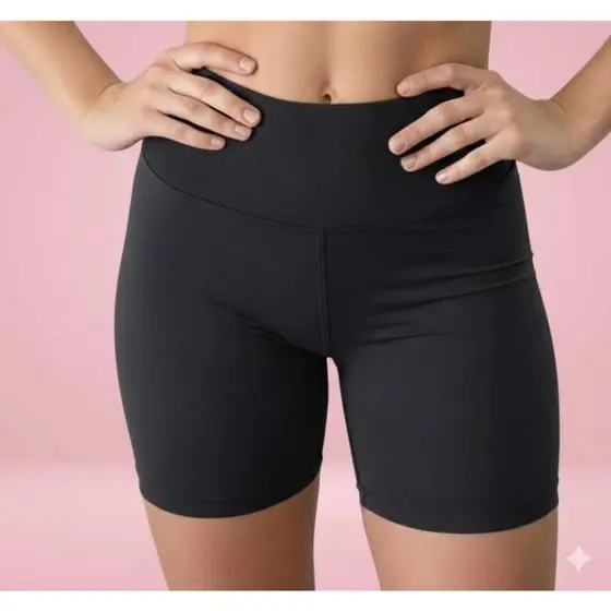 Shorts Meia Coxa Fitness Feminino Cós Alto Academia Treino Musculação Zero Transparência Suplex Reforçada