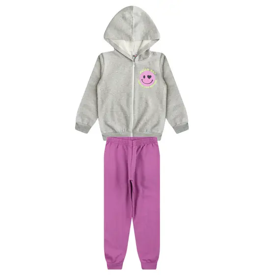 Conjunto Infantil Feminino Jaqueta Smili Day