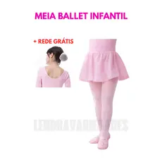 Meia Calça BALLET Infantil Marabá Original Fio 40 Rosa Bale Jazz Dança