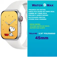 WATCH 9 MAX | Smartwatch Relógio Inteligente SERIE X9 PRO MAX Notificação, Chamada, Monitoras Saúde
