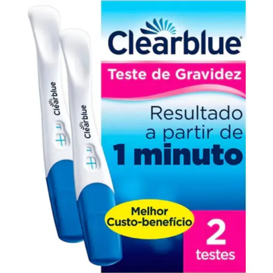 Teste De Gravidez Clearblue Original Teste Rápido Resultado em 1 Minuto Unidade 99,9% de Precisão