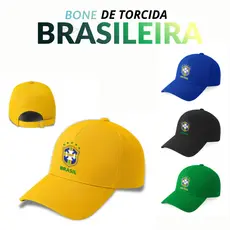Boné de Time Variado, Chapéu Braaziil, Aba Curva, Unissex