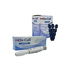 Kit Lancetador + Lancetas On Call Plus Original 100 Lancetas Esterilizadas Teste Glicose Diabetes