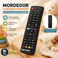 Mordedor De Silicone Baby Code Controle Remoto Bpa Free Para Bebê Dentição Sensorial
