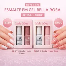 Esmalte em Gel Bella Rosa 12ml – Renda +  Realista - Nude | Acabamento Profissional