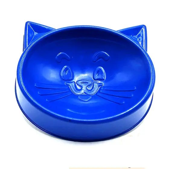 Comedouro Plástico Cara de Gato 100ml