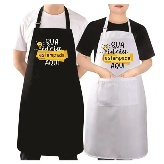 Avental Personalizado Logomarca do seu jeito Estampado Unissex