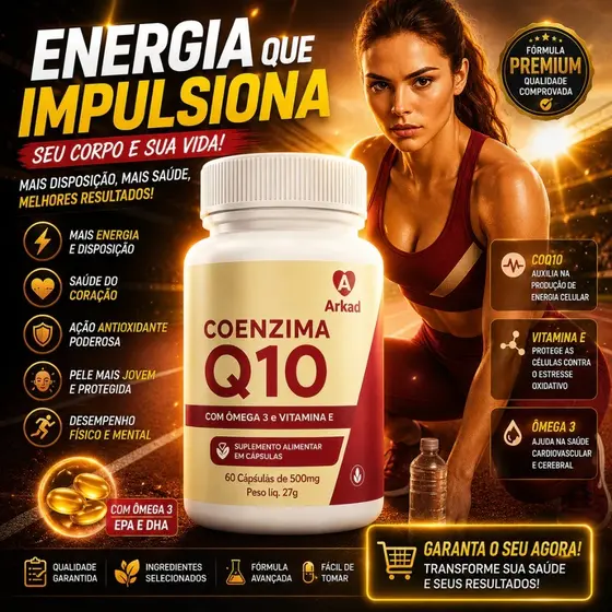 Coenzima Q10 Com 60 Cápsulas - Envio Imediato