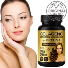 Colágeno Hidrolisado Com Ácido Hialurônico + Biotina - Arkad Suplementos - Original