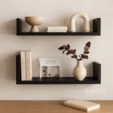 kit Com 2 Prateleiras U, Decoração, Nicho, Cozinha, Sala, Quarto, Banheiro, Organização, Minimalista