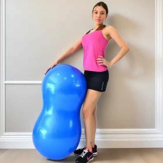 Bola Pilates Feijão 90x40 cm Resistente C/ Bomba Pilate