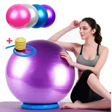 55-65cm Sports Yoga Pilates Fitness Ball com bomba grátis cor enviada aleatoriamente