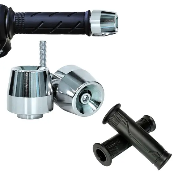 Kit Peso Pesinho de Guidão Universal + Manopla Vazada FerrO PCX CG Cargo Titan Biz + Chave allen