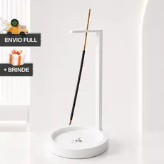 Incensário Porta Incenso Invertido Moderno Decorativo Cascata + Presente Meditação Decoração Minimalista Zen Luxo Casa