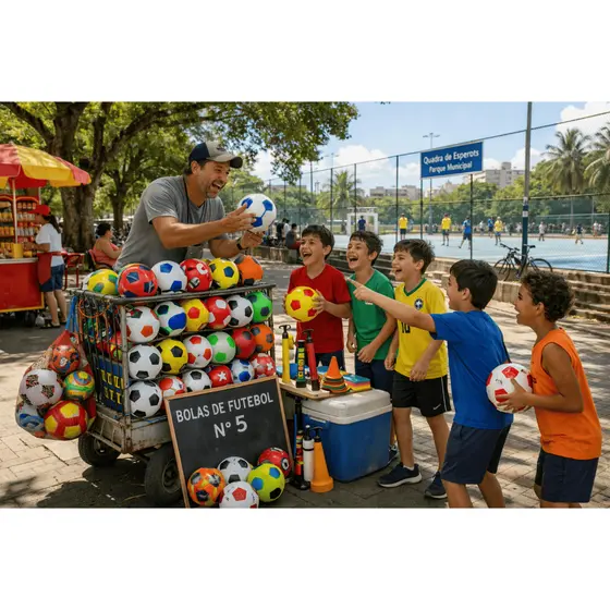 Kit 20 Bolas De Futebol N°5 Couro Sintético Costurada Bola de Futebol Tradicional Bola Infantil