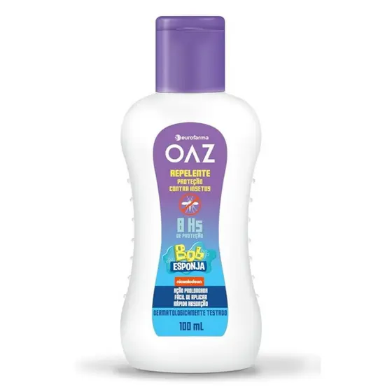 Repelente Infantil Bob Esponja OAZ Eurofarma 100ml – Até 8h de Proteção Contra Mosquitos e Dengue