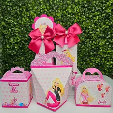 Kit Caixa Montada BARBIE - Personalizados - Festa infantil - Aniversário - Lembrancinha