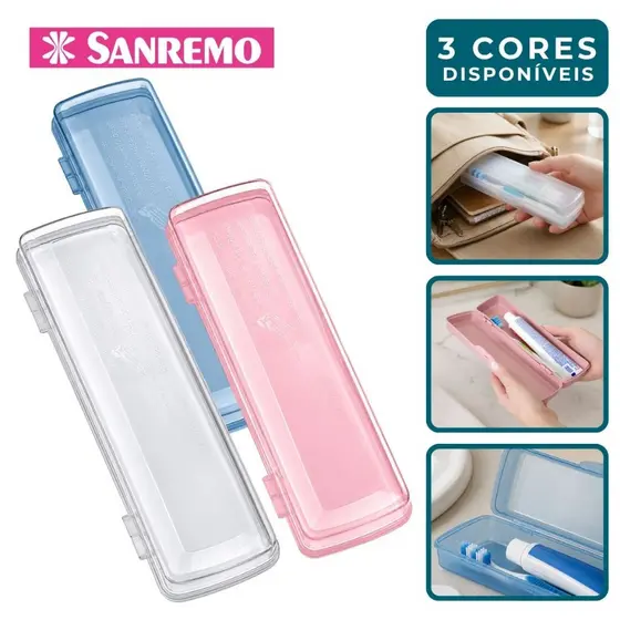 Porta Escova de Dente Viagem Escola Trabalho Com Tampa Higienico Adulto Infantil