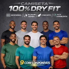 Camiseta Masculina Dry Fit Academia - Treino - Camisa Leve - Respirável - Proteção UV50