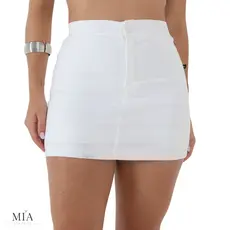 Short Saia Feminino  Alfaitaria Bengaline Frente e trás Feminino Tradicional Com Ziper