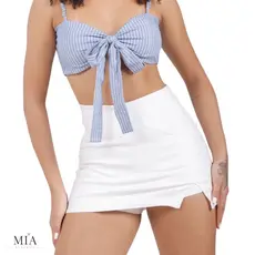 Shorts saia feminino Alfaiataria bengaline cintura alta confortável elegante moda festa PP ao GG