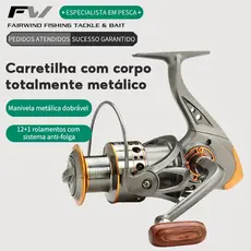 Carretel Molinete Dc 2000-7000 Pesca Pesada 10kg Grande 5.2:1 carretilha de pesca