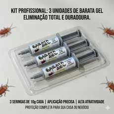 Kit com 3 und Gel Para Elimina Barata 10g
