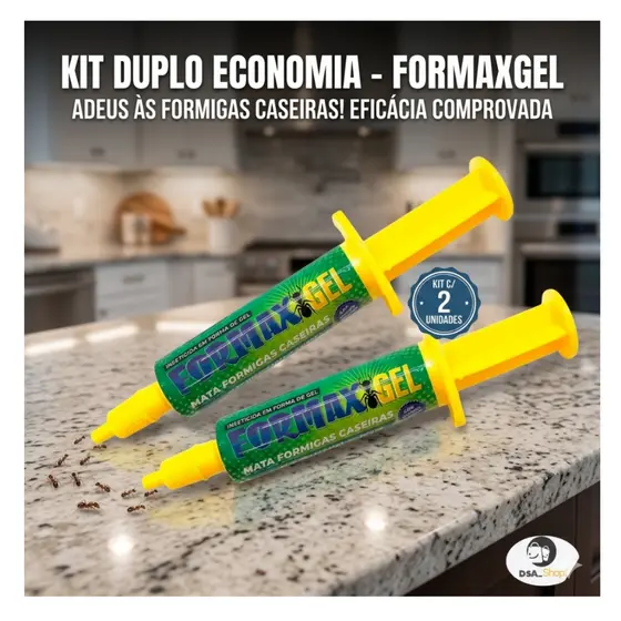 Gel Formax Kit com 2 un para Eliminar Formigas Doceiras Seringas 10g