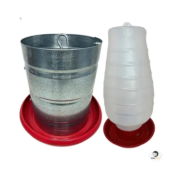 Comedouro Bebedouro Aves Galinhas Granja Galinheiro Tubular Automático 5kg e 5l