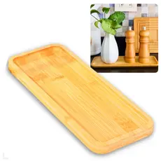 Bandejas de Bambu para Decoração Café Chá Petisqueira Condimentos Mesa Posta Banheiro Sabonete