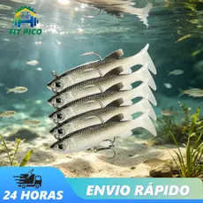 Kit 5/10/15 Iscas Artificial Soft Bait Tucunaré Traira Corvina