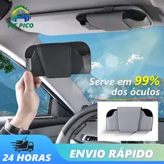 Suporte para Óculos no Carro Organizador para Quebra-Sol Porta Óculos Automotivo Magnético