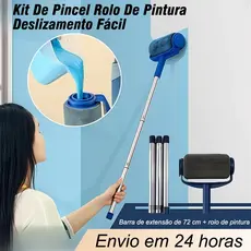 Kit De Pincel Rolo De Pintura Deslizamento Fácil De Para Pintura De Paredes + 72 CM Cabo