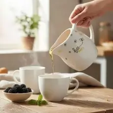 ​Leiteira De Porcelana Bee Happy Hauskraft Jarra De Leite Café