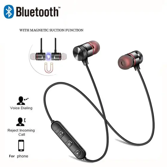 Fones De Ouvido Sem Fio Bluetooth 4.0 Fone Estéreo Intra-Auricular Magnético