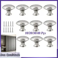 10/20/30/40peças puxadores prateados para armários e cômodas puxador para gaveta de cozinha de furo único 3x1,6x2,3cm