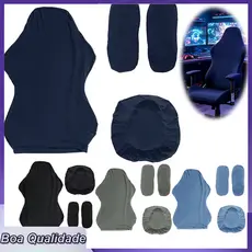 Azul escuro Capas para cadeira de jogos elástica macia antiderrapante para cadeira gamer com capa para apoio de braço