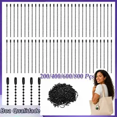 Kit 200-800 Correntes de Bolinhas Prateadas 2,4mm x 10cm Para Presentes Cartões Chaves Pingentes e DIY Criativo Fácil