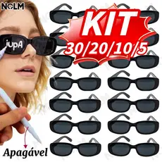 Kit Oculos Vintage Retro Preto Liso + Caneta Giz Festa Casamento Festa de formatura, festa de carnaval