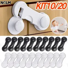 Kit 10 Travas Para Gaveta Porta Armário Segurança Bebê - Opção de cores-NOLM