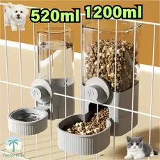 Dispensador de água suspenso para gaiola de pets, alimentador e bebedouro automático