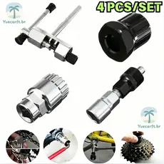 Kit De Chave Para Bike Extrator De Corrente Pedivela Movimento Central Para Consertos Reparos