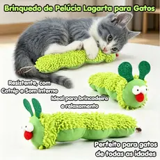 verde - Brinquedos para gatos na fase de dentição – em formato de lagarta, feitos de erva-de-gato e trepadeira prate