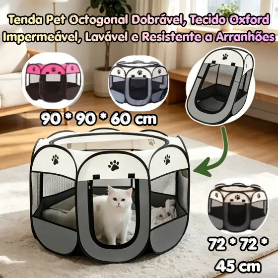 Tenda para Gato Cachorro Animais Casa de Estimação Cercadinho Dobrável para Cães Gaiola Cercadinho