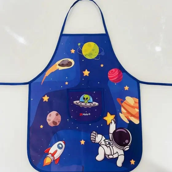 Avental Infantil Impermeável Escolar Espaço Astronauta Menino