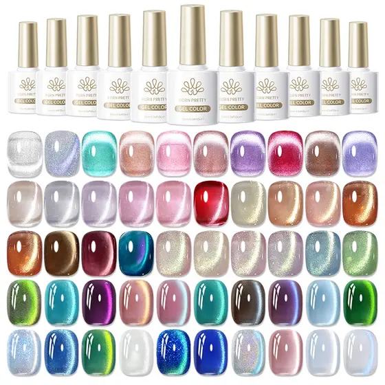 BORN PRETTY 10ml Espumante Glitter Gato Gel Magnético Esmalte Gel UV LED Manicure Verniz Nail Art