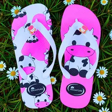 Sandália Cinelo Rosa Glitter Yin Yang e Símbolo Dinheiiro Oferta - Queima De Estoque!